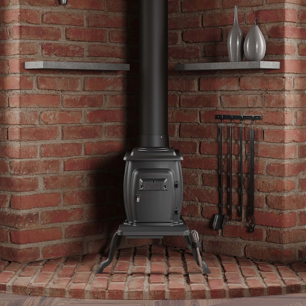 US STOVE COMPANY 900 Sq Ft Logwood Cast Iron Wood Stove (US1269E